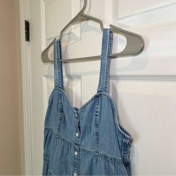 Levi’s Joni Cotton Tiered Chambray Denim Mini Dress - Picture 4 of 9